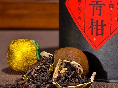 普洱茶小青柑熟茶新会柑普茶桔普茶柑橘茶五年宫廷陈香高档礼盒装图3