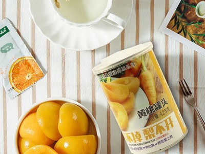 黄桃罐头425克 经销批发餐饮直供新鲜水果罐头糖水黄桃罐头图4