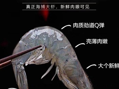 纯野生海洋大对虾 盐冻大虾4斤装40/50 50/60 冻虾冷冻鲜活大对虾图2