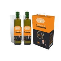 益千岁礼品装亚麻籽油500ML*2瓶礼盒装 植物食用油