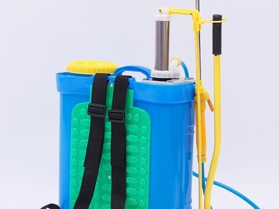 现货背负式手动喷雾器背负式打农药消毒农用白钢双管气压式喷雾器图3