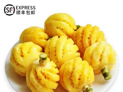3斤顺丰包邮迷你小菠萝新鲜去皮削皮小菠萝现货批发纯甜基地直发图2
