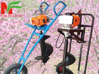 便捷式地钻挖坑机 篱笆打桩植树种植机 大功率汽油手推挖树坑机厂图3