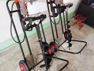 便捷式地钻挖坑机 篱笆打桩植树种植机 大功率汽油手推挖树坑机厂图5