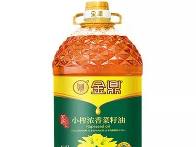 现货供应5L金鼎小榨浓香菜籽油家用厨房油量大从优图5