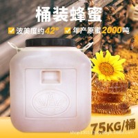 厂家批发桶装蜂蜜原料供应75kg百花蜜 洋槐花蜂蜜土蜂蜜蜂场直售