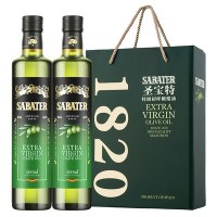 圣宝特特级初榨橄榄油中秋送礼盒装500ml*2瓶食用团购福利礼品1L