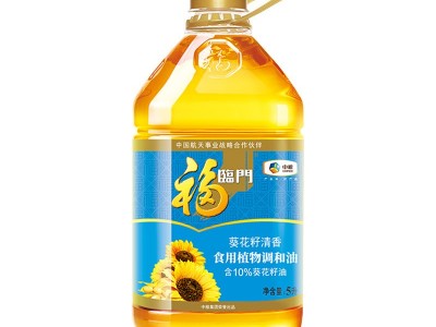福临门葵花籽原香食用调和油5L/桶葵花籽调和油食用油厨房调和油图5