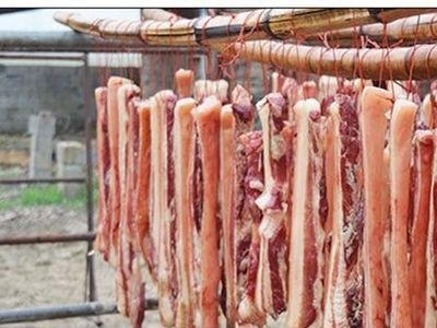 风干腊肉1斤500克江西非烟熏农家土猪日晒五花腊味咸肉图4