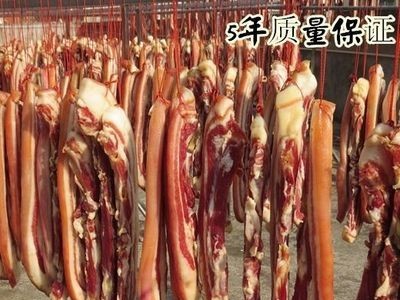 风干腊肉1斤500克江西非烟熏农家土猪日晒五花腊味咸肉图3