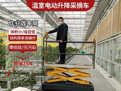 智能玻璃温室电自动升降轨道作业采摘车无土栽培大棚种植蔬菜果园图3