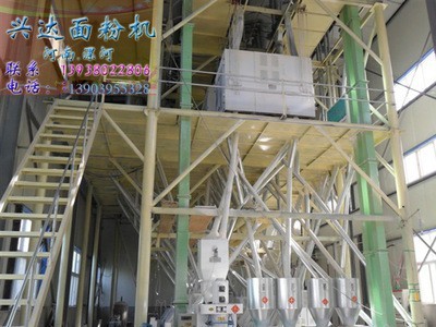 兴达30吨面粉机组二层钢架结构面粉厂设备小麦玉米磨面机新品直销图5