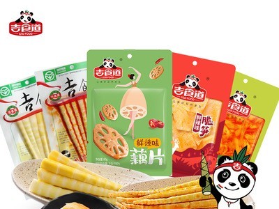 吉食道工厂直发四川特产小零食泡椒笋尖笋片 辣味金针菇藕片包邮图2