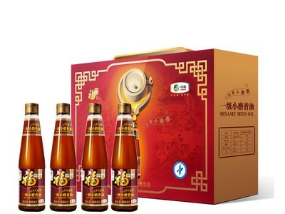 中粮福临门凉拌调味烹饪火锅小磨芝麻香油礼盒400MLx4瓶图5