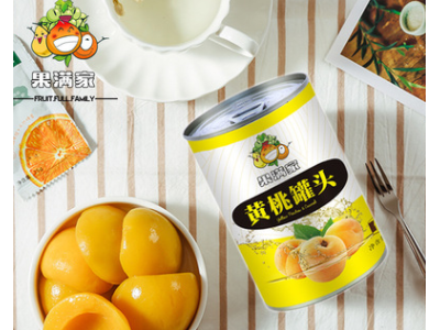 【果满家】新鲜糖水黄桃罐头425g/瓶装水果罐头源头厂家支持代工图3