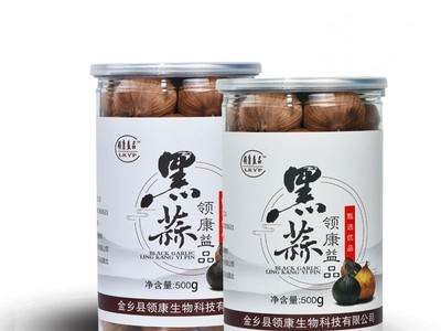 独头黑蒜头500克罐装山东特产零食发酵黑蒜黑大蒜现货批发图5