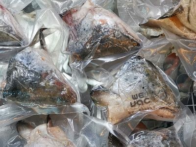 海鲜 冰冻 英国三文鱼头 40斤/一件 烧烤酒店食材图2