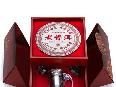 亦壶香 送茶具 云南勐海 普洱茶 熟普 老班章 茶饼送礼茶叶礼盒装图5