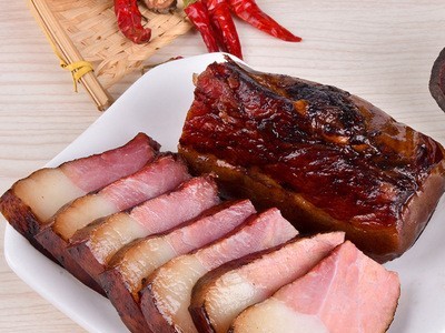 厂家直售湖南特产 农家柴火烟熏土猪腊肉500g 农家腊肉批发图3