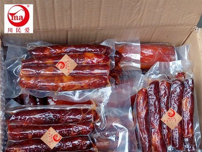 川民爱甜味香肠 农家腌制广味腊肠500g 腊肉香肠批发食品餐饮供货图3