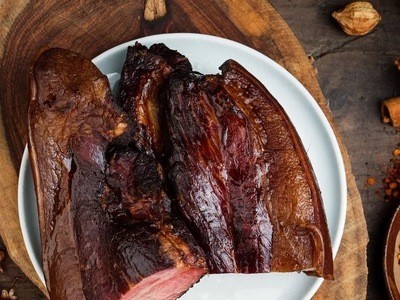 四川腊肉 柏丫柴火烟熏后腿腊肉宜宾土特产农家五花腊肉批发 500g图3