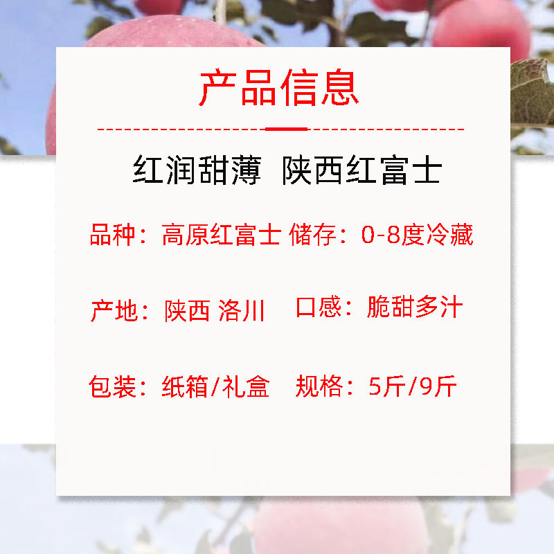 陕西延安洛川红富士苹果