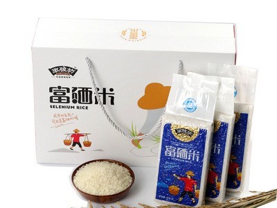 富硒大米礼盒装 企业中秋福利粮油农产品长粒香大米4斤装富硒米图3
