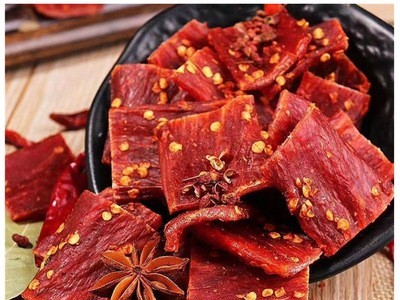 厂家直供 手撕风干猪肉干麻辣五香味 景区特产散装批发图2