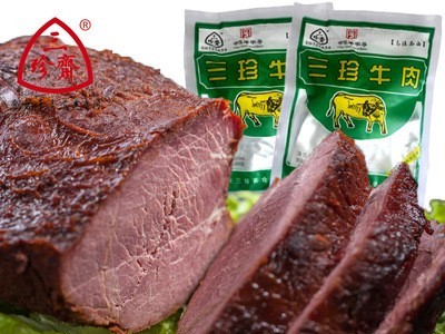 三珍斋五香酱牛肉熟食卤味真空即食冷吃牛肉100g包装一件代发批发图4
