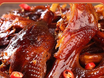 350g休闲鸭肉零食 湖南卤味特产手撕酱香板鸭美味即食熟食小吃图4