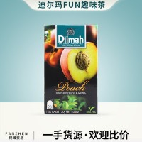Dilmah迪尔玛 蜜桃茶包 进口小袋装桃子味锡兰红茶水果茶包 20袋