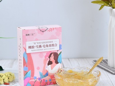胶颜三宝桃胶 雪燕 皂角米组合装厂家批发定制一件代发150g10小包图2