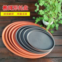 花卉绿植椭圆形托家用花盆栽托盘接水盘盆景型花托树脂椭圆托盘