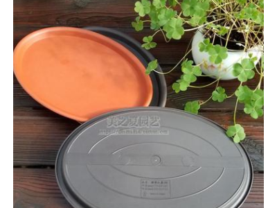 花卉绿植椭圆形托家用花盆栽托盘接水盘盆景型花托树脂椭圆托盘图4
