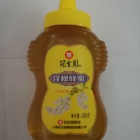 批零兼营 冠生园580g洋槐蜂蜜 塑料瓶装 冲调饮品