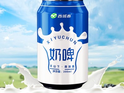 西域春 奶啤新疆乳酸菌风味牛奶饮品300ml*12罐装图2
