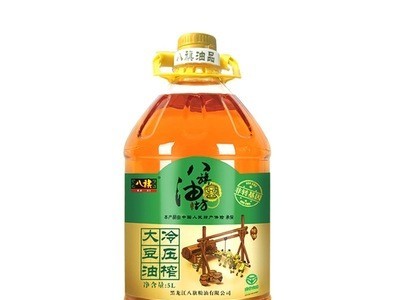 供应八旗不是转基因国产批发冷压榨大豆油5L 食用油现货图5