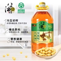 供应八旗不是转基因国产批发冷压榨大豆油5L 食用油现货