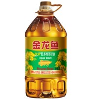 金龙鱼 食用油 低芥酸 物理压榨 纯香低芥酸菜籽油5L
