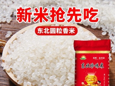 批发21年新米东北大米5kg农家自产珍珠米10斤粳米寿司米大米直批图2
