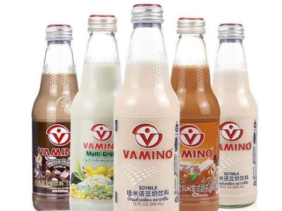 泰国 Vamino哇米诺豆奶300ML 玻璃瓶豆奶 厂家直供豆奶图3