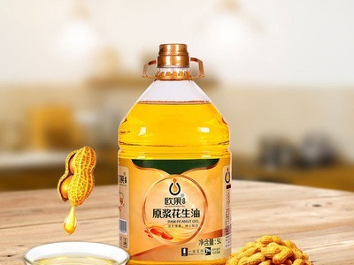 欧果压榨纯花生油5L农家自榨厂家批发食用油非转家用全程生产直播图4