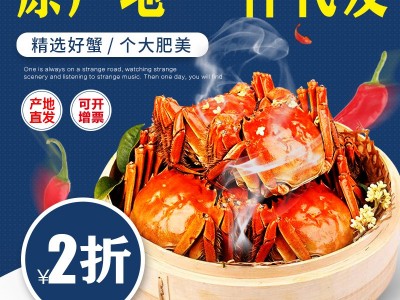 8只定制阳澄湖大闸蟹螃蟹礼券提货卡蟹卡礼盒精装生鲜批发图3