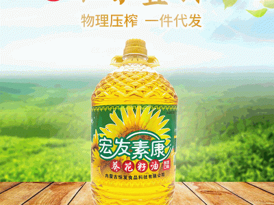 宏发素康5升葵花籽油 醇香口味带把手提式油 植物油食用油批发图5