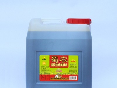 纯香菜籽油批发厂家直供 菜籽油 蜀农27升纯香 压榨图1