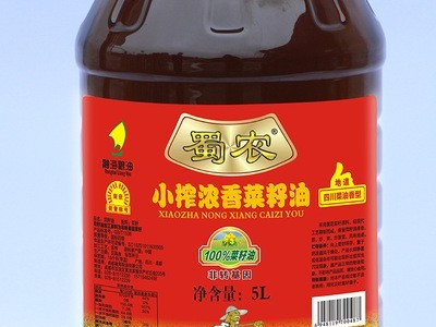 学校家庭食用菜籽油蜀农5L小榨浓香菜籽油 压榨浓香菜籽油图5