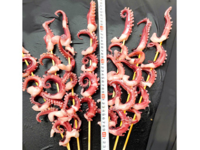 冷冻章鱼足串100串鱿鱼串大章鱼串鱿鱼铁板烧烤食材 轰炸大鱿鱼串图4