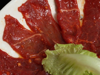 火锅店串串店包菜牛肉包香菜折耳根串串餐饮包菜牛肉片1kg/袋批发图2