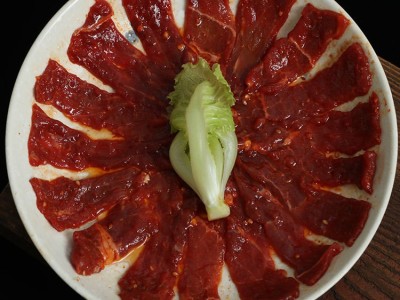 火锅店串串店包菜牛肉包香菜折耳根串串餐饮包菜牛肉片1kg/袋批发图3
