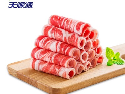 天顺源精选肥羊肉片1kg清真火锅食材羊肉卷批发货源充足图4